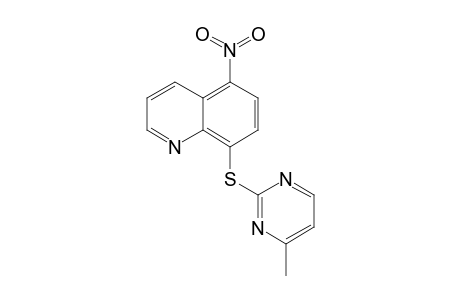 4-METHYL-2-[(5-NITRO-8-QUINOLYL)-THIO]-PYRIMIDINE