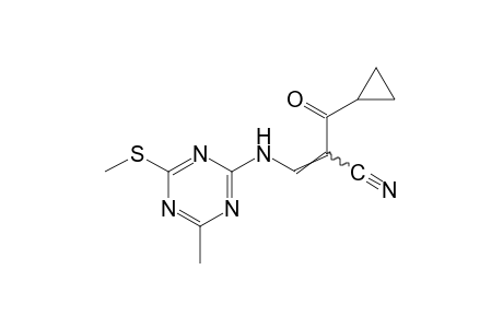 2-(cyclopropylcarbonyl)-3-{[4-methyl-6-(methylthio)-s-triazin-2-yl]amino}acrylonitrile