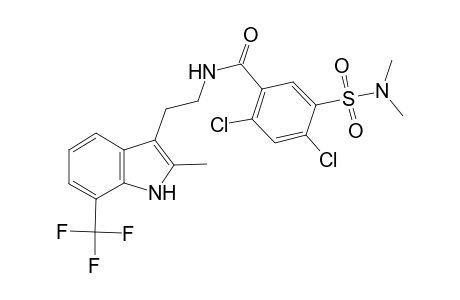 2,4-bis(chloranyl)-5-(dimethylsulfamoyl)-N-[2-[2-methyl-7-(trifluoromethyl)-1H-indol-3-yl]ethyl]benzamide