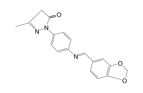 3-METHYL-1-[p-(PIPERONYLIDENEAMINO)PHENYL]-2-PYRAZOLIN-5-ONE