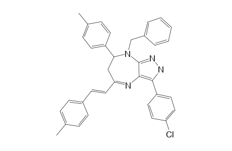 1-BENZYL-6-(4-CHLOROPHENYL)-2-(4-METHYLPHENYL)-4-(4-METHYLSTYRYL)-2,3-DIHYDROPYRAZOLO-[3,4-B][1,4]-DIAZEPINE