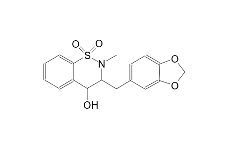 2H-1,2-benzothiazin-4-ol, 3-(1,3-benzodioxol-5-ylmethyl)-3,4-dihydro-2-methyl-, 1,1-dioxide