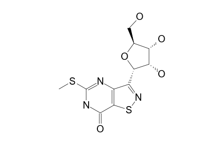 5-(METHYLTHIO)-3-D-RIBOFURANOSYL-ISOTHIAZOLE-[4,5-D]-PYRIMIDIN-7(6H)-ONE