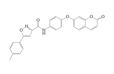 5-(4-Methylphenyl)-N-{4-[(2-oxo-2H-1-benzopyran-7-yl)oxy]phenyl}-1,2-oxazole-3-carboxamide
