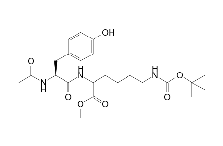 2-((S)-2-Acetamido-3-(4-hydroxyphenyl)propaneamido)-6-((tert-butoxycarbonyl)amino)-hexanoic acid methyl ester