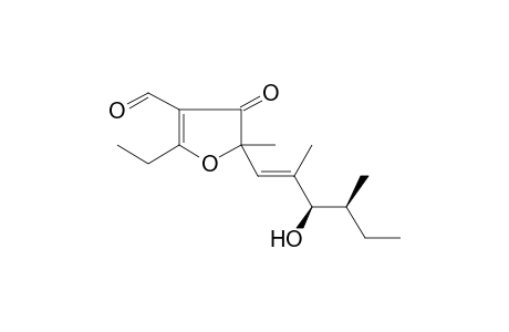 2-Ethyl-5-[(E,3R,4S)-3-hydroxy-2,4-dimethyl-hex-1-enyl]-4-keto-5-methyl-furan-3-carbaldehyde