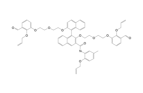 2,2'-BIS-[2-[2-[3-FORMYL-2-(2-PROPENYLOXY)-PHENOXY]-ETHOXY]-ETHOXY]-N-[5-METHYL-2-(2-PROPENYLOXY)-PHENYL]-[1,1'-BINAPHTHALENE]-3-CARBOXAMIDE