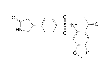 Benzenesulfonamide, N-(6-acetyl-1,3-benzodioxol-5-yl)-4-(5-oxo-3-pyrrolidinyl)-
