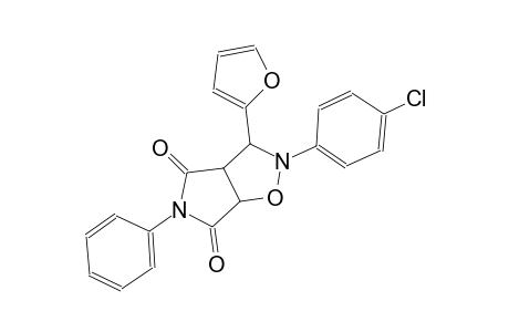 2H-pyrrolo[3,4-d]isoxazole-4,6(3H,5H)-dione, 2-(4-chlorophenyl)-3-(2-furanyl)dihydro-5-phenyl-