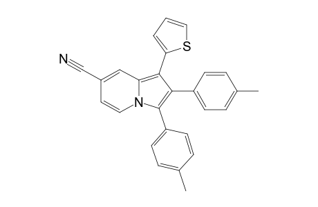 2,3-bis(4-methylphenyl)-1-thiophen-2-yl-7-indolizinecarbonitrile