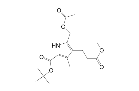 5-(acetoxymethyl)-4-(3-keto-3-methoxy-propyl)-3-methyl-1H-pyrrole-2-carboxylic acid tert-butyl ester