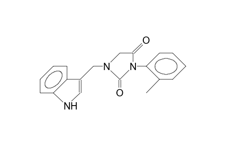 1-(Indol-3-yl-methyl)-3-(2-tolyl)-hydantoin