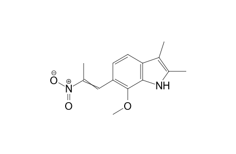 7-Methoxy-2,3-dimethyl-6-(2-nitro-1-propenyl)indole