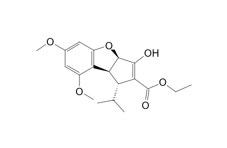 Ethyl rac-(1R,3aR,8bS)-3-Hydroxy-6,8-dimethoxy-1-(1-methylethyl)-3a,8b-dihydro-1H-cyclopenta[b]benzofuran-2-carboxylate