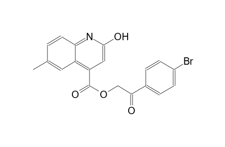 4-quinolinecarboxylic acid, 2-hydroxy-6-methyl-, 2-(4-bromophenyl)-2-oxoethyl ester