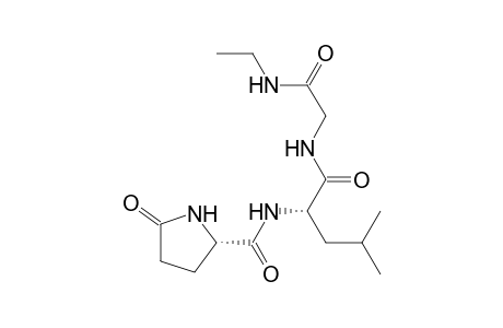 Glycinamide, 5-oxo-L-prolyl-L-leucyl-N-ethyl-