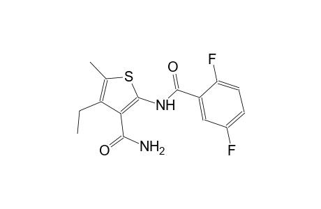 2-[(2,5-difluorobenzoyl)amino]-4-ethyl-5-methyl-3-thiophenecarboxamide