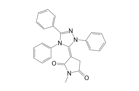 1-Methyl-3-(2',4',5'-triphenyl-2',4'-dihydro-1',2',4'-triazol-3'-ylidene)pyrrolidine-2,5-dione