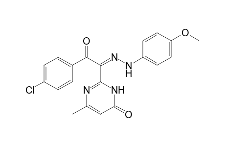 2-[N-(4-methoxyphenyl)-2-oxo-2-(4-chlorophenyl)-ethanehydrazonoyl]-6-methyl-4(3H)-pyrimidinone