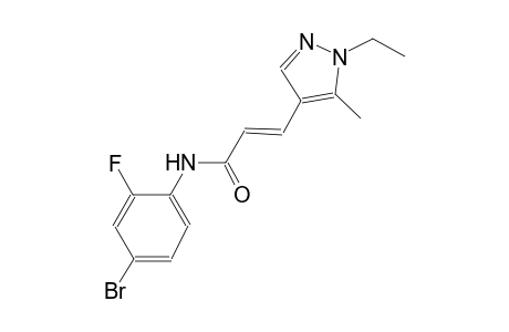 (2E)-N-(4-bromo-2-fluorophenyl)-3-(1-ethyl-5-methyl-1H-pyrazol-4-yl)-2-propenamide