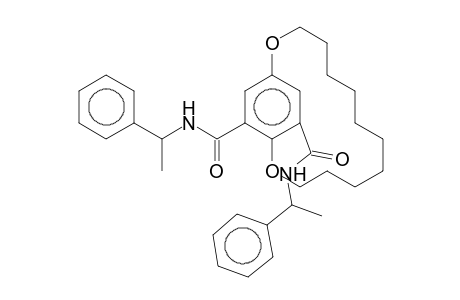 2,13-Dioxabicyclo[12.2.2]octadeca-1(17),14(18),15-triene-15,18-dicarboxylic acid, bis[(1-phenylethyl)amide]