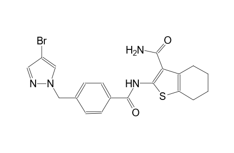 2-({4-[(4-bromo-1H-pyrazol-1-yl)methyl]benzoyl}amino)-4,5,6,7-tetrahydro-1-benzothiophene-3-carboxamide