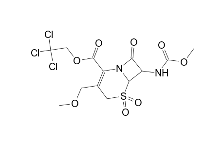 2,2,2-Trichloroethyl 7-[(methoxycarbonyl)amino]-3-(methoxymethyl)-8-oxo-5-thia-1-azabicyclo[4.2.0]oct-2-ene-2-carboxylate 5,5-dioxide