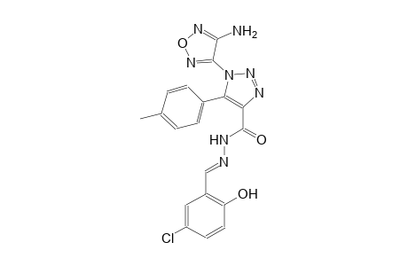 1-(4-amino-1,2,5-oxadiazol-3-yl)-N'-[(E)-(5-chloro-2-hydroxyphenyl)methylidene]-5-(4-methylphenyl)-1H-1,2,3-triazole-4-carbohydrazide