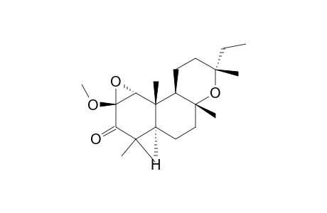 1a,2a:8,13-diepoxy-2b-methoxylabdan-3-one