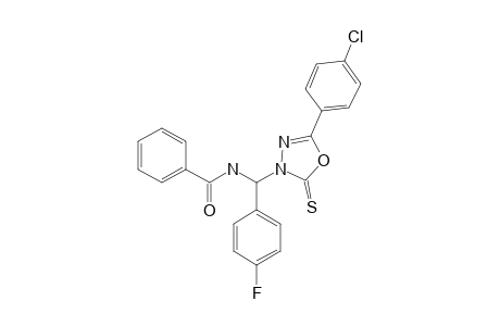 N-[[5-(4-CHLOROPHENYL)-2-THIOXO-1,3,4-OXADIAZOL-3(2H)-YL]-(4-FLUOROPHENYL)-METHYL]-BENZAMIDE
