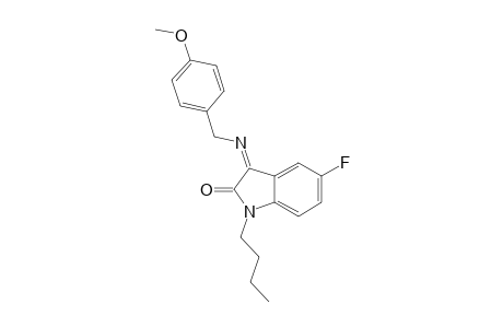 1-Butyl-5-fluoro-3-((4-methoxybenzyl) imino) indolin-2-one