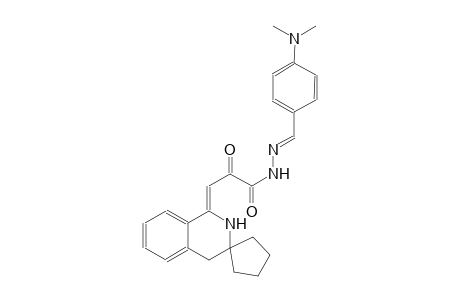 (3Z,N'E)-3-(2',4'-dihydro-1'H-spiro[cyclopentane-1,3'-isoquinolin]-1'-ylidene)-N'-(4-(dimethylamino)benzylidene)-2-oxopropanehydrazide