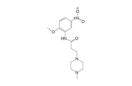 1-piperazinepropanamide, N-(2-methoxy-5-nitrophenyl)-4-methyl-