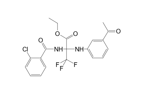 Ethyl 2-[(3-acetylphenyl)amino]-2-[(2-chlorophenyl)formamido]-3,3,3-trifluoropropanoate