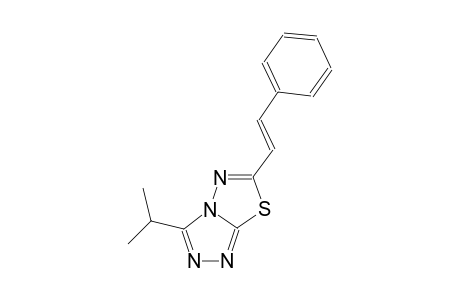 [1,2,4]triazolo[3,4-b][1,3,4]thiadiazole, 3-(1-methylethyl)-6-[(E)-2-phenylethenyl]-