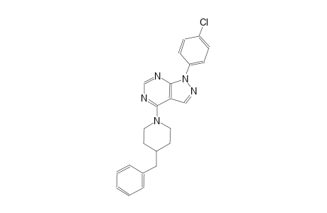 1H-pyrazolo[3,4-d]pyrimidine, 1-(4-chlorophenyl)-4-[4-(phenylmethyl)-1-piperidinyl]-