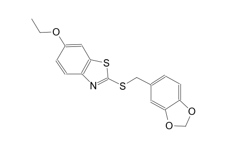 benzothiazole, 2-[(1,3-benzodioxol-5-ylmethyl)thio]-6-ethoxy-