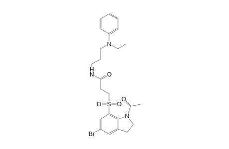 propanamide, 3-[(1-acetyl-5-bromo-2,3-dihydro-1H-indol-7-yl)sulfonyl]-N-[3-(ethylphenylamino)propyl]-