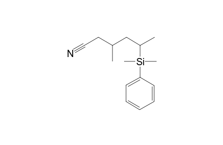 (3RS,5SR)-5-Dimethyl(phenyl)silyl-3-methyhexanonitrile
