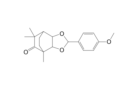 Tetrahydro-2-(p-methoxyphenyl)-4,6,6-trimethyl-4,7-ethano-1,3-benzodioxol-5(4H)-one