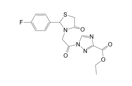 Ethyl 1-{2'-[2"-(p-fluorophenyl)-4''-oxothiazolidin-3''-yl]acetyl}-1H-1,2,4-triazole-3-carboxylate
