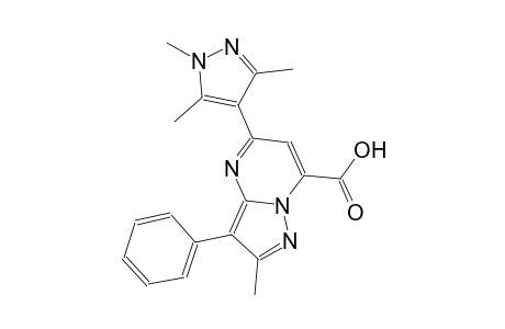pyrazolo[1,5-a]pyrimidine-7-carboxylic acid, 2-methyl-3-phenyl-5-(1,3,5-trimethyl-1H-pyrazol-4-yl)-