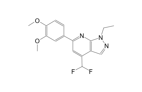 1H-pyrazolo[3,4-b]pyridine, 4-(difluoromethyl)-6-(3,4-dimethoxyphenyl)-1-ethyl-