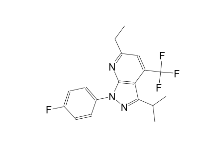 1H-pyrazolo[3,4-b]pyridine, 6-ethyl-1-(4-fluorophenyl)-3-(1-methylethyl)-4-(trifluoromethyl)-