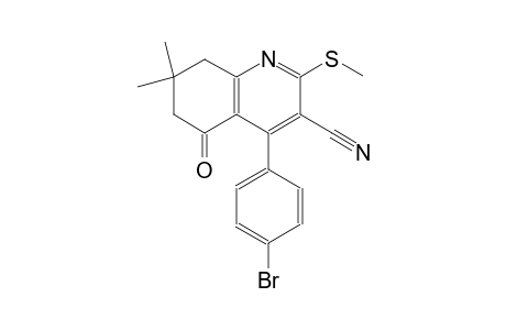 4-(4-bromophenyl)-7,7-dimethyl-2-(methylsulfanyl)-5-oxo-5,6,7,8-tetrahydro-3-quinolinecarbonitrile