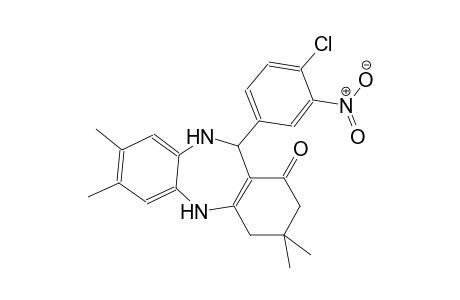 11-(4-chloro-3-nitrophenyl)-3,3,7,8-tetramethyl-2,3,4,5,10,11-hexahydro-1H-dibenzo[b,e][1,4]diazepin-1-one