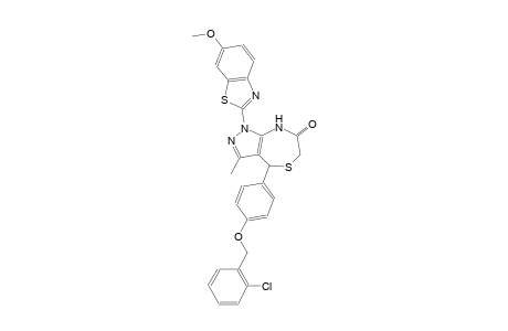 1H-pyrazolo[3,4-e][1,4]thiazepin-7(6H)-one, 4-[4-[(2-chlorophenyl)methoxy]phenyl]-4,8-dihydro-1-(6-methoxy-2-benzothiazolyl)-3-methyl-