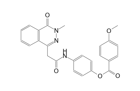 benzoic acid, 4-methoxy-, 4-[[2-(3,4-dihydro-3-methyl-4-oxo-1-phthalazinyl)acetyl]amino]phenyl ester