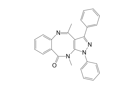 10H-Pyrazolo[4,3-c][1,5]benzodiazocin-10-one, 1,11-dihydro-4,11-dimethyl-1,3-diphenyl-