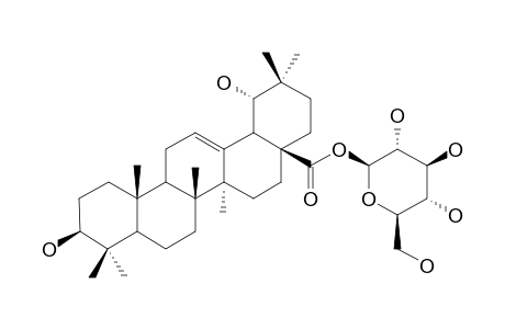 3-BETA,19-ALPHA-DIHYDROXY-OLEAN-12-EN-28-OIC-ACID-(28->1)-BETA-D-GLUCOPYRANOSYLESTER